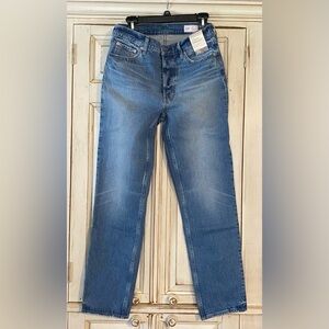 GAP Women's Classic Medium Blue High-rise Cheeky Straight